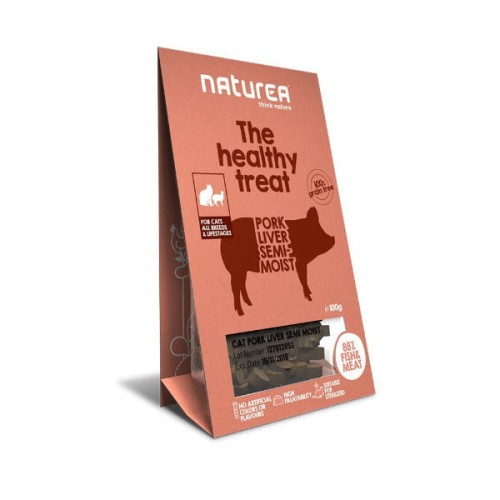 NATUREA PORK Przysmaki bezzbożowe z wątróbką dla kotów  - 100 g.jpg