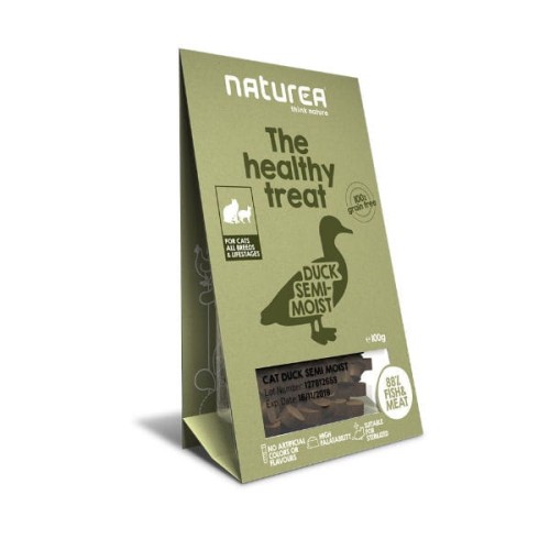 NATUREA DUCK Przysmaki bezzbożowe z kaczką dla kotów - 100 g.jpg