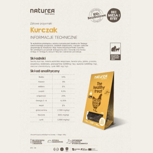 NATUREA CHICKEN Przysmaki bezzbożowe z kurczakiem dla kotów - opakowanie.jpg