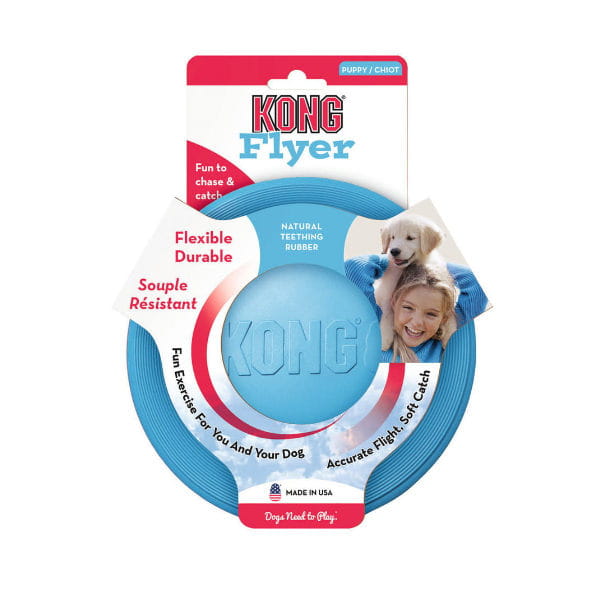 KONG FRISBEE PUPPY FLYER - zabawka do aportowania dla szczeniąt i małych psów - niebieski.jpg