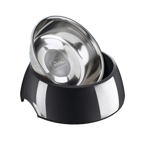 HUNTER Miska melaminowa dla kota lub psa -  kolor czarny.jpg