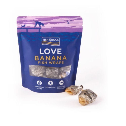 Fish4Dogs LOVE BANANA FISH WRAPS Przysmaki z suszonego banana w skórze ryby.jpg