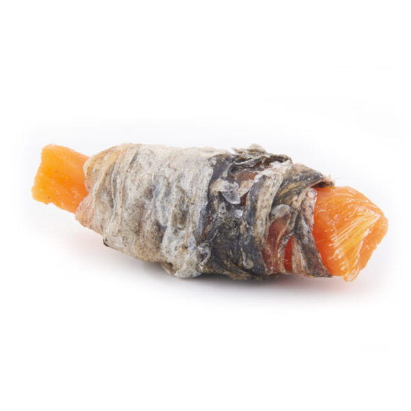 Fish4Dogs LOVE SWEET POTATO FISH WRAPS Przysmaki z suszonych batatów skórze ryby - detal 3.jpg
