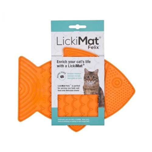 LICKIMAT Mata FELIX dla kotów -  kolor pomarańczowy.jpg