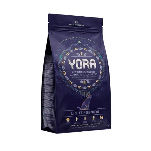 YORA DOG SENIOR LIGHT Karma ekologiczna z insektów dla psów starszych i z nadwagą.jpg