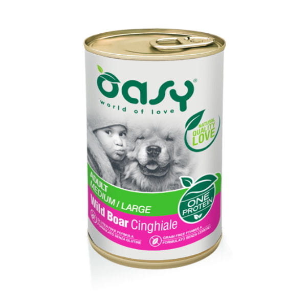 OASY ONE PROTEIN ADULT WILD BOAR Karma pełnoporcjowa z dzika dla dorosłych psów - 400 g.jpg