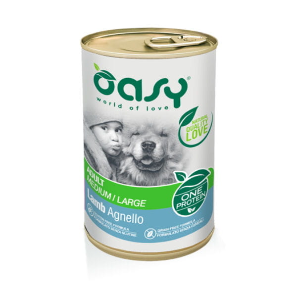 OASY ONE PROTEIN ADULT MEDIUM LARGE LAMB Karma pełnoporcjowa z jagnięciną dla dorosłych psów - 400 g.jpg