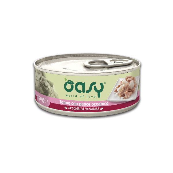 OASY NATURAL Tuńczyk z rybami oceanicznymi - karma uzupełniająca dla dorosłych psów - 150 g x 8 szt..jpg