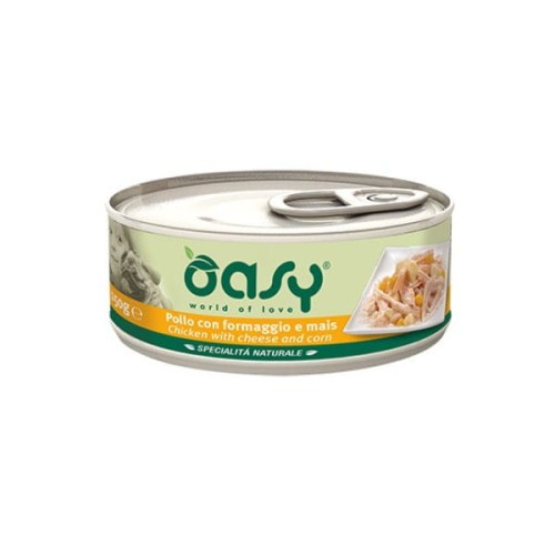 OASY NATURAL Kurczak z serem i kukurydzą - karma uzupełniająca dla dorosłych psów - 150 g.jpg