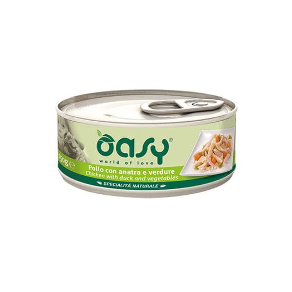OASY NATURAL Kurczak z kaczką i warzywami - karma uzupełniająca dla dorosłych psów - 150 g.jpg