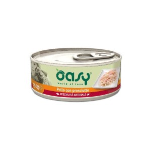 OASY NATURAL Kurczak z szynką - karma uzupełniająca dla dorosłych psów - 150 g x 4 szt.