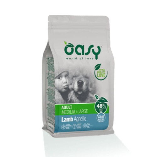 OASY ONE ANIMAL PROTEIN ADULT MEDIUM LARGE LAMM Karma pełnoporcjowa z jagnięciną dla psów średnich i dużych ras.jpg