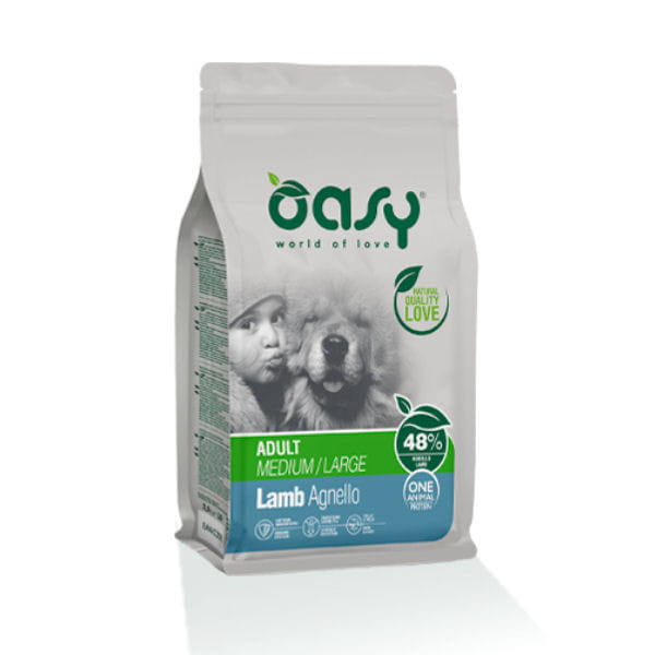 OASY ONE ANIMAL PROTEIN ADULT MEDIUM LARGE LAMM Karma pełnoporcjowa z jagnięciną dla psów średnich i dużych ras.jpg