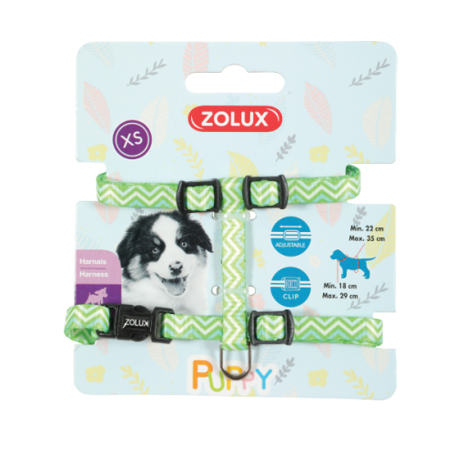 ZOLUX Szelki Puppy PIXIE 8 mm kol. zielony.png