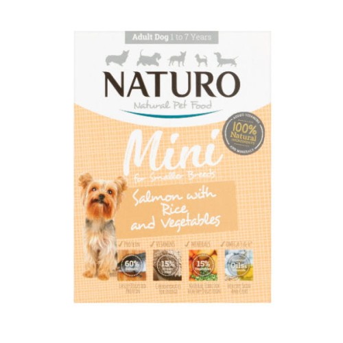 NATURO MINI ADULT ŁOSOŚ Z RYŻEM I WARZYWAMI 150 g.jpg