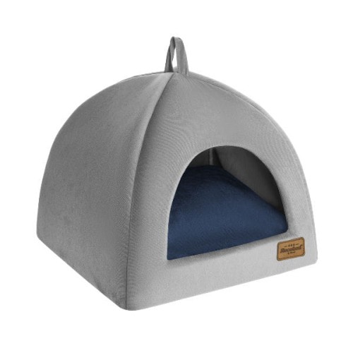 RECOBED Budka WELUROVE dla psa lub kota - kolor szary.jpg