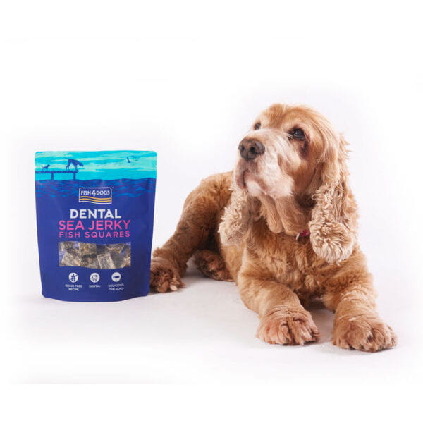 FISH4DOGS DENTAL SEA JERKY FISH SQUARES  Przysmaki dentystyczne z rybich skór dla psów -  i pises2.jpg