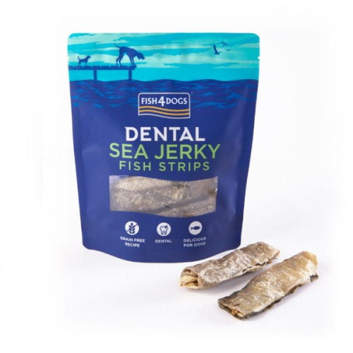 FISH4DOGS DENTAL SEA JERKY FISH STRIPS  Przysmaki dentystyczne z rybich skór dla psów - fot..jpg