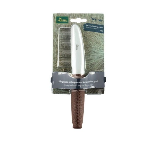 HUNTER Grzebień GROOMING  z długimi i krótkimi ząbkami dla psa lub kota - 1.jpg