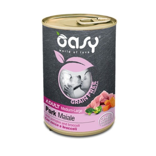 OASY GRAIN FREE ADULT MEDIUM LARGE PORK Karma uzupełniająca bezzbożowa z wieprzowiną dla psów ras średnich i dużych.jpg