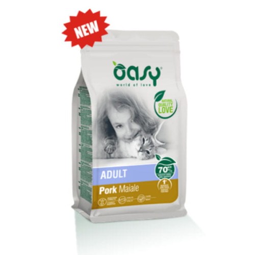 OASY ADULT PORK Kompletna karma sucha z wieprzowiną dla kotów dorosłych - 1,5 kg.jpg