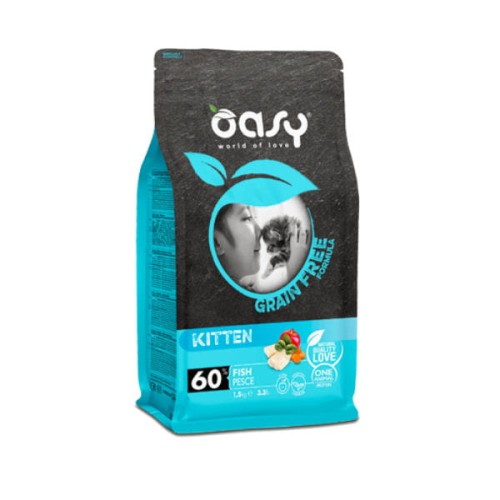 OASY GRAIN FREE KITTEN FISH Kompletna karma bezzbożowa z rybą dla dla kociąt.jpg