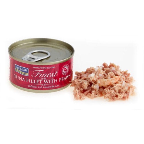 FISH4CATS FINEST Tuńczyk z krewetkami - karma mokra dla kotów - 70 g - prezentacja karmy.jpg