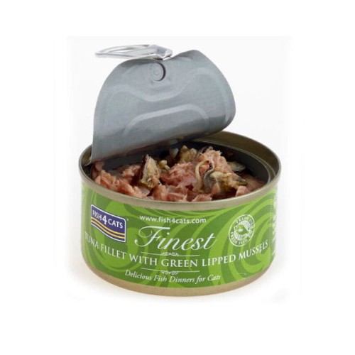 FISH4CATS FINEST Tuńczyk z omułkiem zielonowargowym - karma mokra dla kotów - 70 g. - prezentacja karmy - 1.jpg