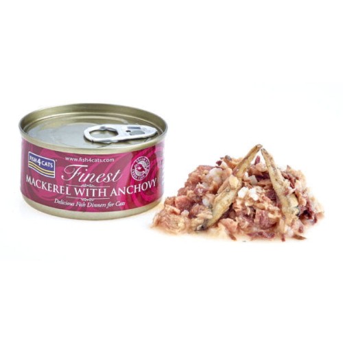 FISH4CATS FINEST Makrela z anchois - karma mokra dla kotów - 70 g - 1.jpg