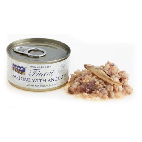 FISH4CATS FINEST Sardynka z anchois - karma mokra dla kotów - 70 g  1.jpg