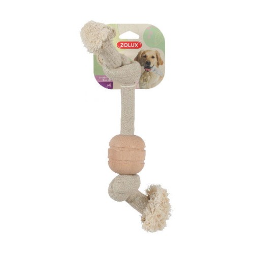 ZOLUX Zabawka sznurowa WILD MIX 2 węzły, z drewnianym krążkiem.jpg