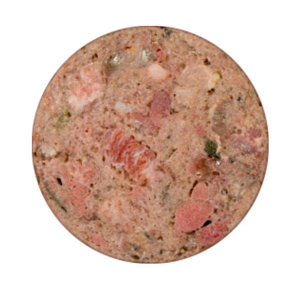 MEATLOVE CLASSIC RANGE BEEF MENU Karma mokra z wołowiną, cukinią, orzechami laskowymi i pestkami dyni dla psów - przekrój.jpg