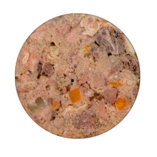 MEATLOVE CLASSIC RANGE TENDER BEEF Karma mokra z wołowiną, marchewką i dziką różą dla psów - przekrój.jpg