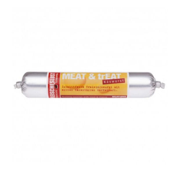 MEATLOVE STEAKHOUSE MEAT &amp; TREAT CHEESE SAUSAGE Przysmak z indyka, wołowiny i sera dla psów - 80 g.jpg