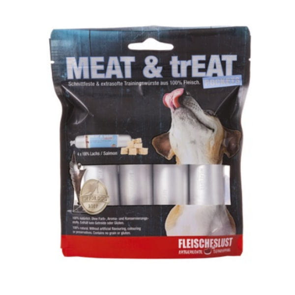 MEATLOVE STEAKHOUSE MEAT &amp; TREAT SALMON Przysmaki z łososia dla psów -  40 g x 4 szt..jpg