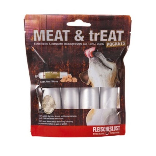 MEATLOVE STEAKHOUSE MEAT &amp; TREAT HORSE Przysmaki z koniny dla psów -  40 g x 4 szt..jpg