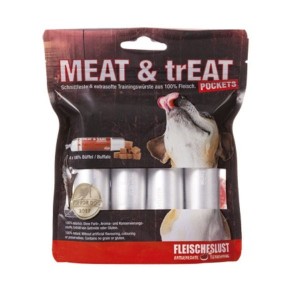 MEATLOVE STEAKHOUSE MEAT & TREAT BUFFALO Przysmaki z bizona dla psów -  40 g x 4 szt.