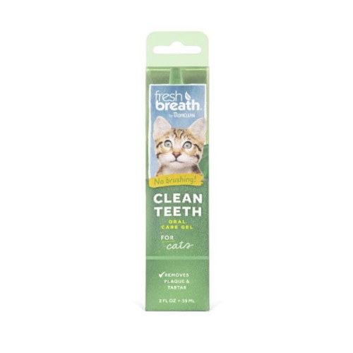 TROPICLEAN FRESH BREATH CLEAN TEETH ORAL CARE GEL FOR CATS Żel do higieny jamy ustnej kotów - 59 ml.jpg