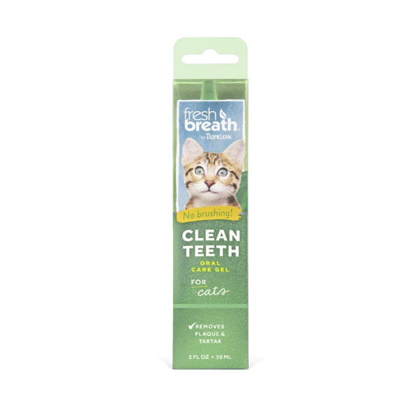 TROPICLEAN FRESH BREATH CLEAN TEETH ORAL CARE GEL FOR CATS Żel do higieny jamy ustnej kotów - 59 ml.jpg