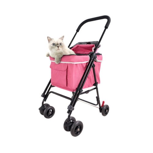 Ibiyaya Wózek Astro Go różowy FS1732-P - z kotem.jpg