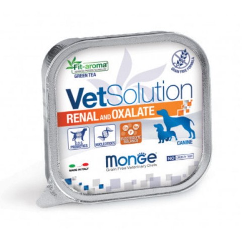 MONGE VETSOLUTION DOG RENAL AND OXALATE Karma mokra dla psów z problemami nerek - 150 g x 6 szt..jpg