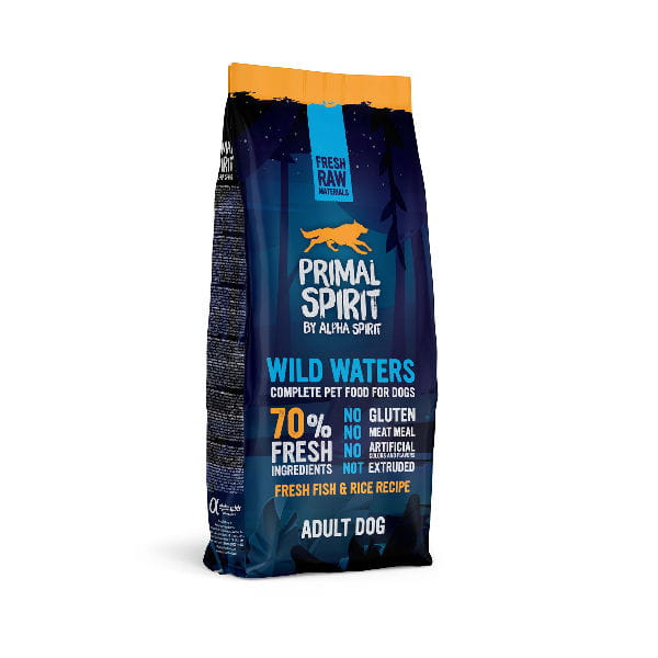 PRIMAL SPIRIT WILD WATERS Karma pełnoporcjowa sucha z rybami i kurczakiem dla psów - 12  kg.jpg