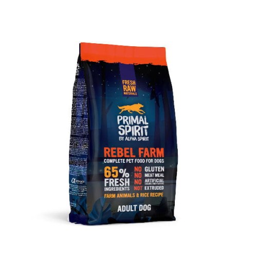 PRIMAL SPIRIT REBEL FARM  Karma pełnoporcjowa sucha z kurczakiem i rybami dla psów - 1 kg.jpg
