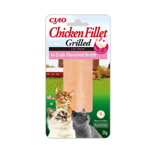CIAO Grillowany filet z kurczaka w bulionie krabowym dla kota - 25 g.jpg