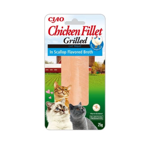 CIAO Grillowany filet z kurczaka w bulionie z przegrzebków dla kota - 25 g.jpg