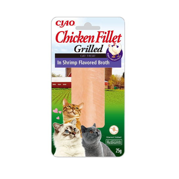 CIAO Grillowany filet z kurczaka w bulionie z krewetek dla kota - 25 g.jpg