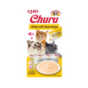 CHURU Przysmaki kremowe z kurczakiem i serem dla kotów - 56 g