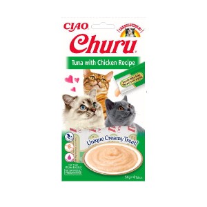 CHURU Przysmaki kremowe z tuńczykiem i kurczakiem dla kotów - 56 g
