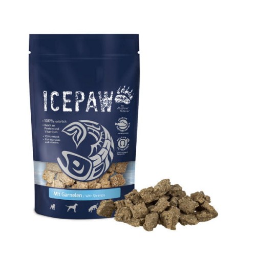 ICEPAW GARNELEN Przysmaki z filetów z białych ryb i krewetek dla psów - 150 g.jpg