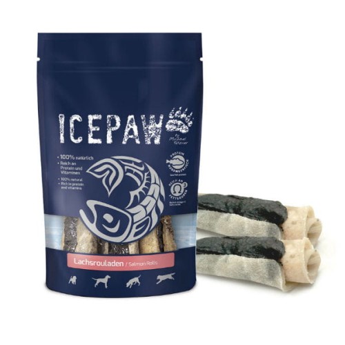 ICEPAW LACHSROULADEN Roladki do żucia dla psów - 200 g.jpg